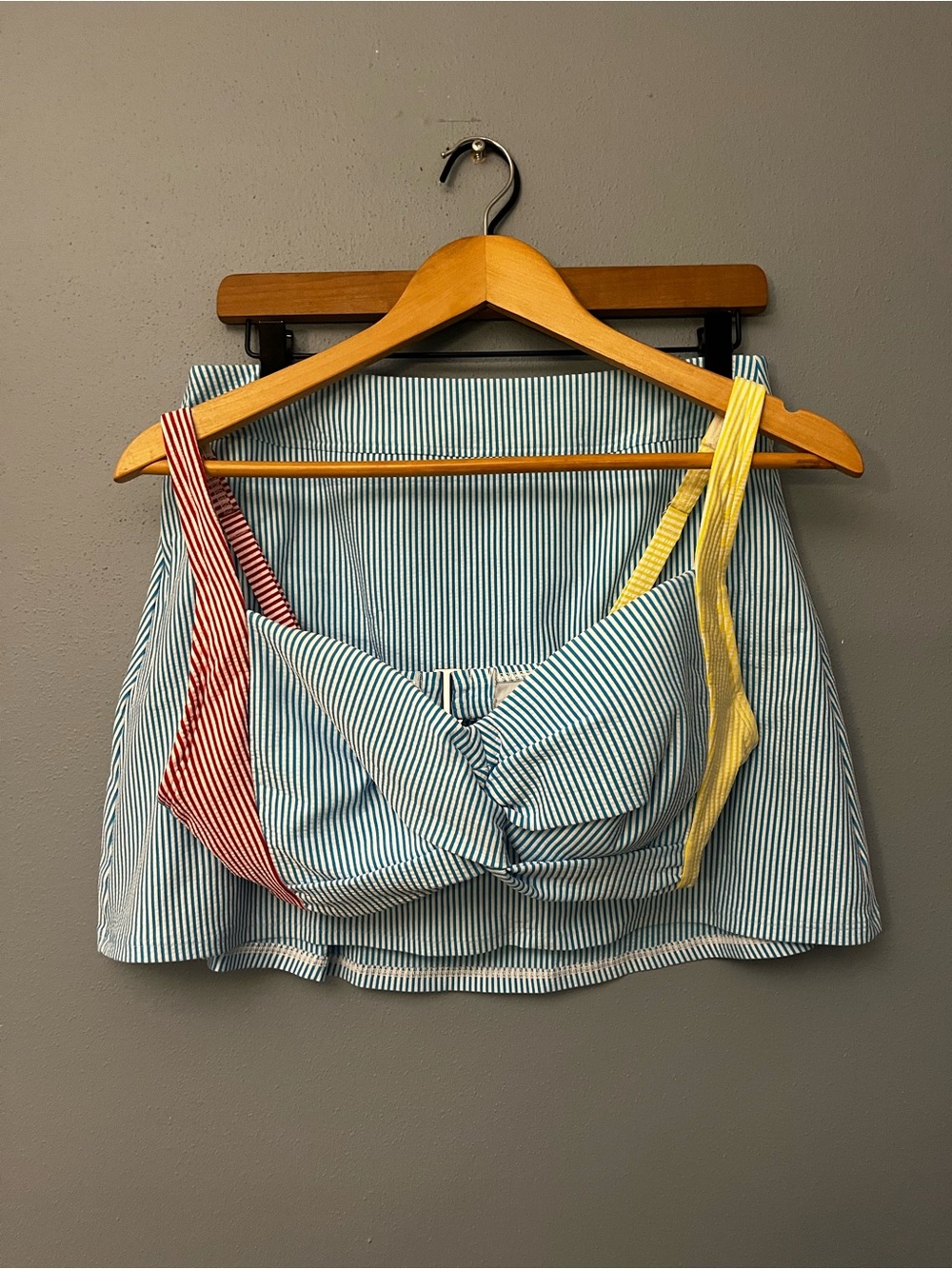 Lands’ End Seersucker Skirted Bikini